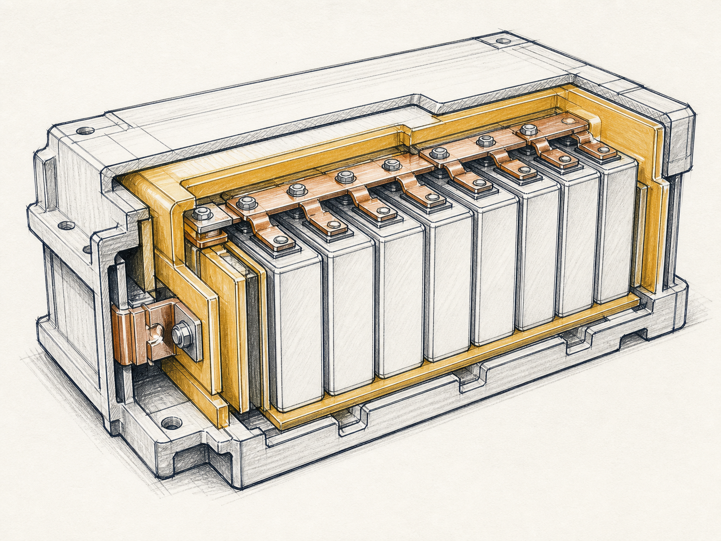 Simplified illustration for Battery & New Energy