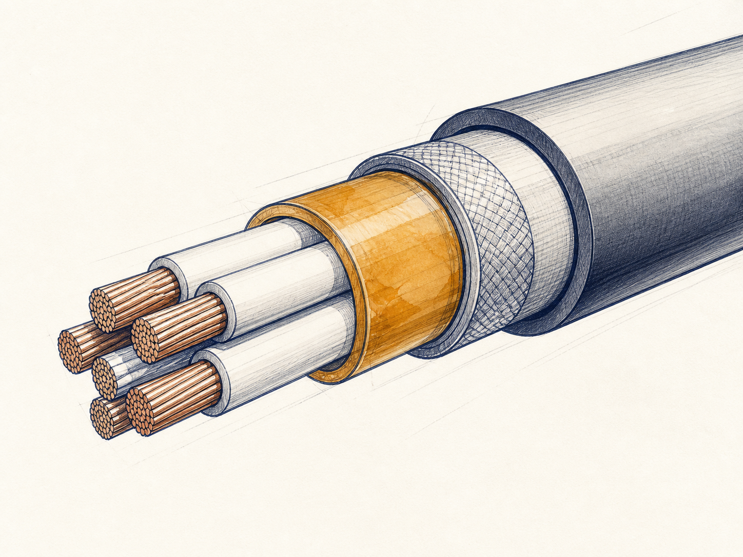 Simplified illustration for Wire & Cable Systems