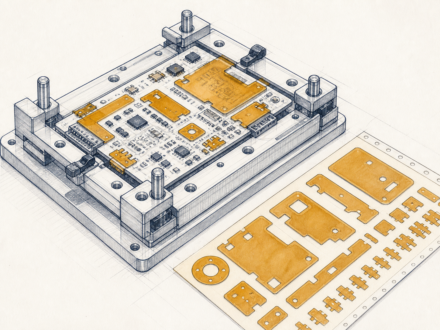 Simplified illustration for Electronics & Precision Converting