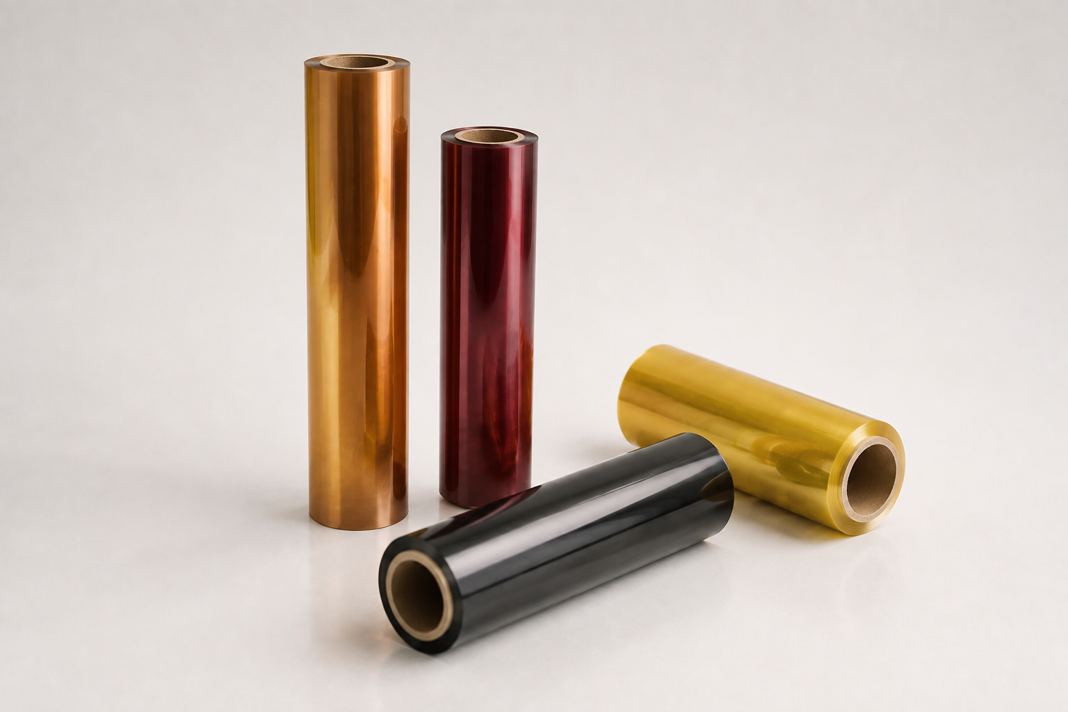 Polyimide films in several colors and roll formats